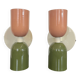 Pair of double lighting wall lights