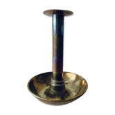 Adjustable old brass candle holder