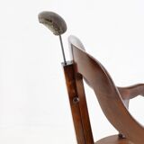 1920s Restored Rare Swivel Barber Beech Chair, Czechoslovakia