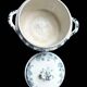 Antique Sarreguemines U&C soup tureen, geranium