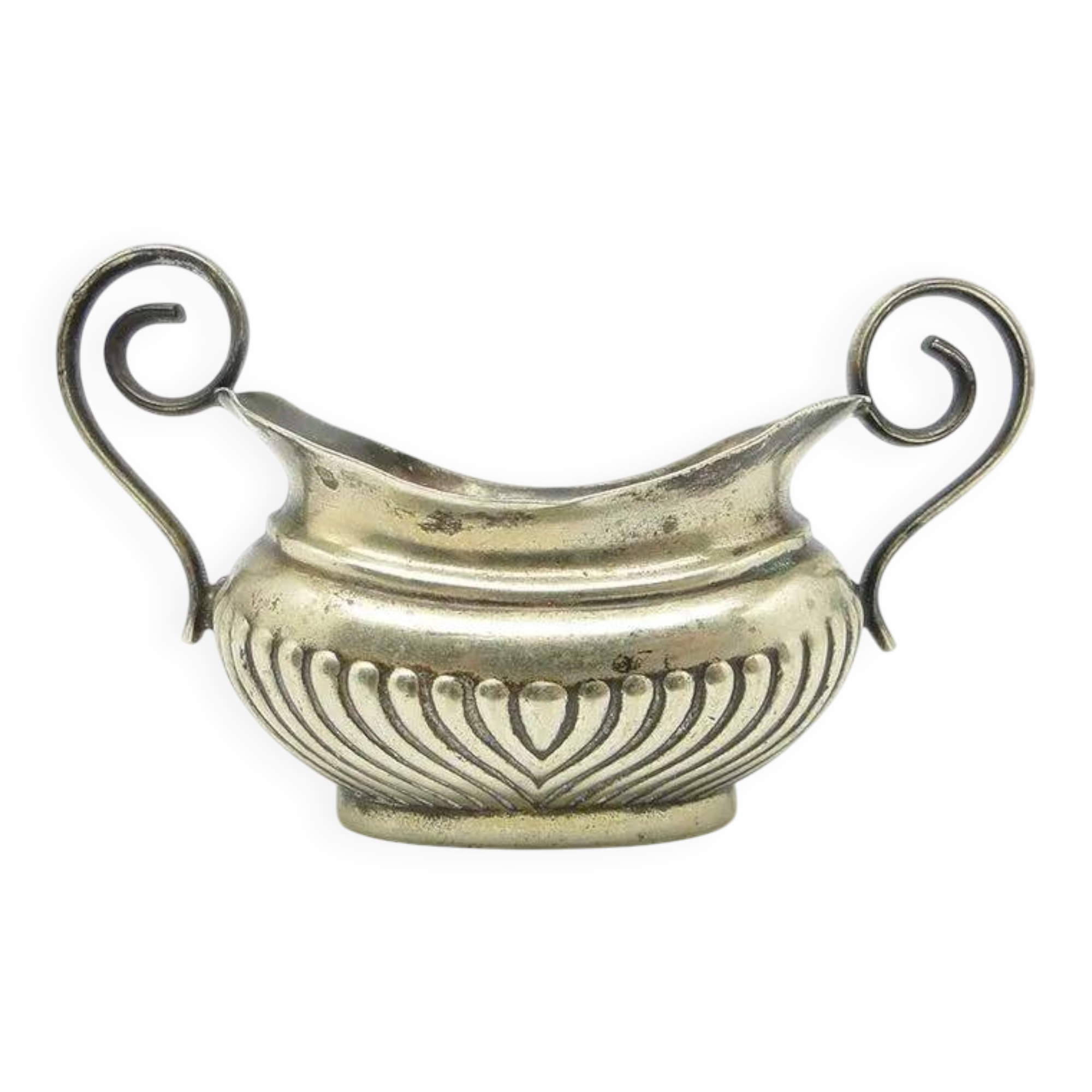 Pre-war decorative salt shaker with ribbed body