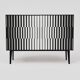 Vintage Sideboard with Hand-Painted Op-Art Pattern, 1970s.