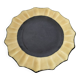 6 ceramic dessert plates shaped like a sunflower, signed CB.