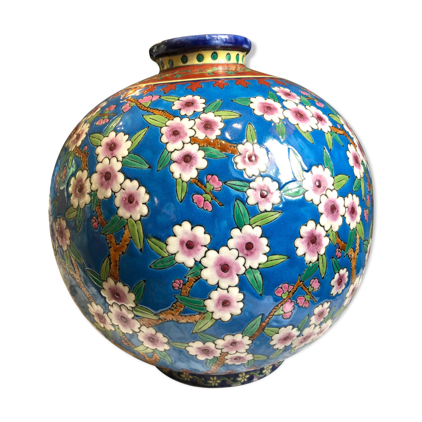 Colonial ball vase la louviere around 1930
