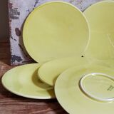 Six vintage Czech ceramic dessert plates
