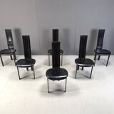 Vintage postmodern dining chairs, 1980s