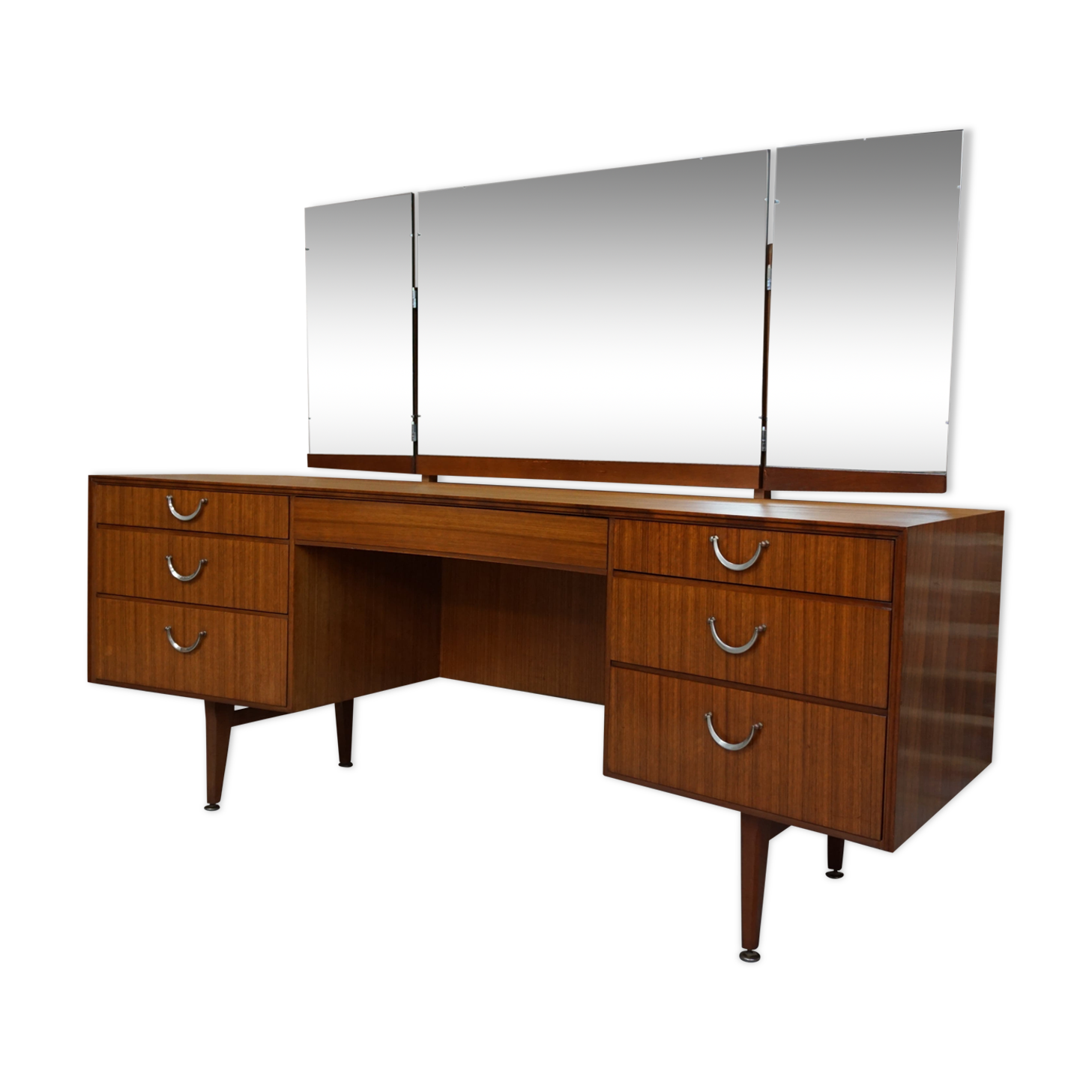 Curved dressing table 50-60s teak