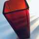 Vintage vase • red glass • 1970's