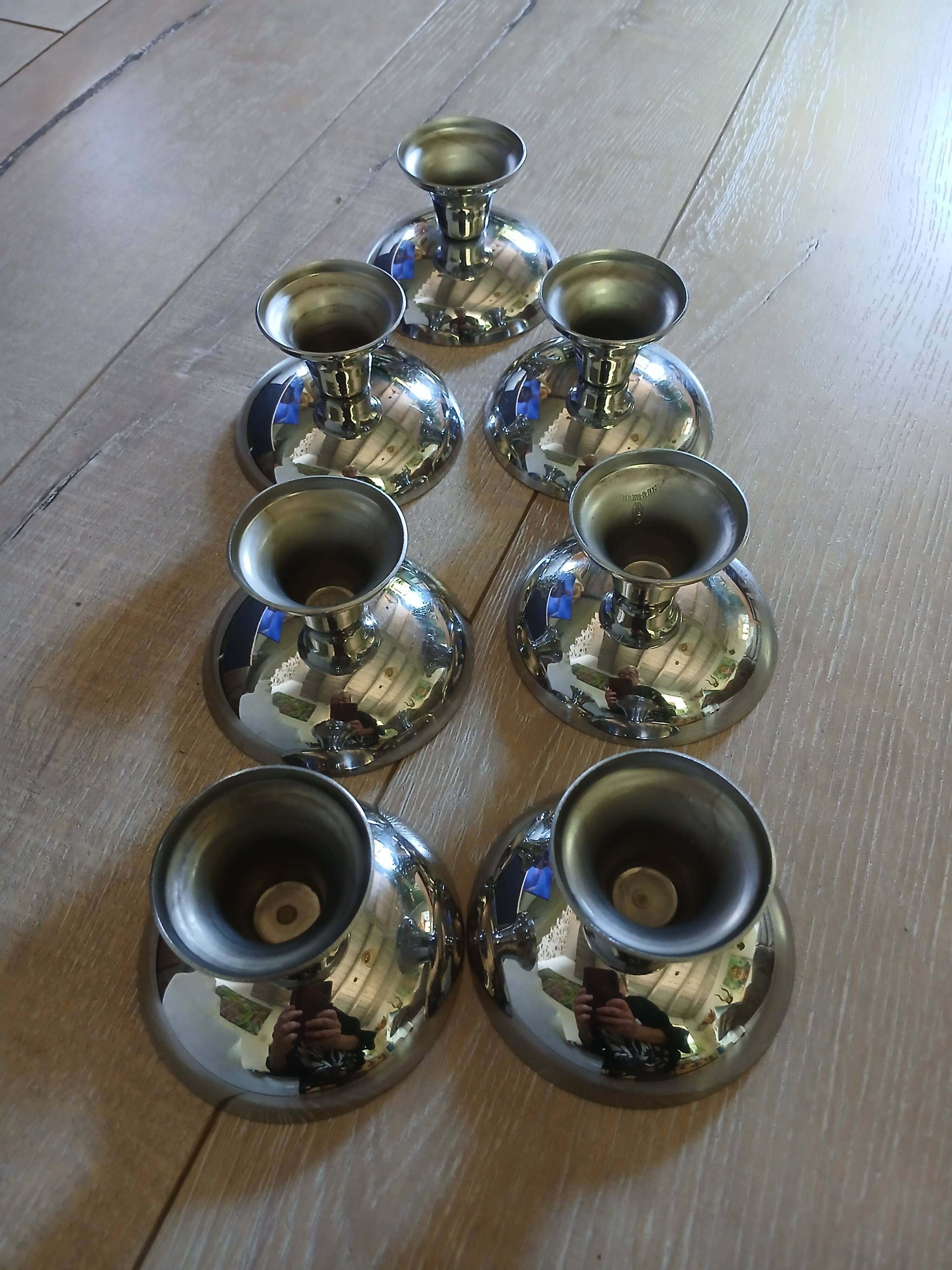 7 coupes à glace anciennes en inox