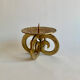 Brutalist bronze candleholder, 1970s
