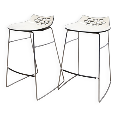 Ensemble de 2 tabourets de bar italiens JAM par Calligaris