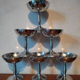 6 stainless steel standing dessert cups