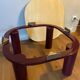 Roche Bobois travertine and metal coffee table from the 80s
