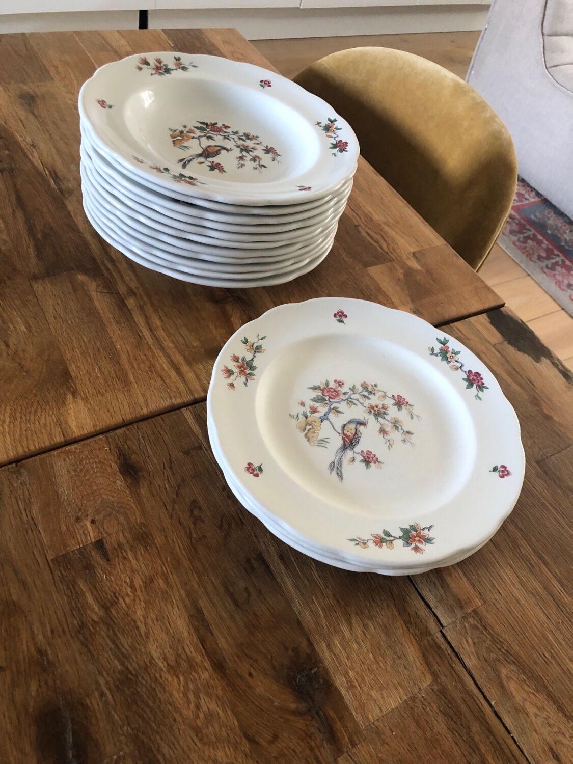 Antique Art Nouveau Pyroblan porcelain plates