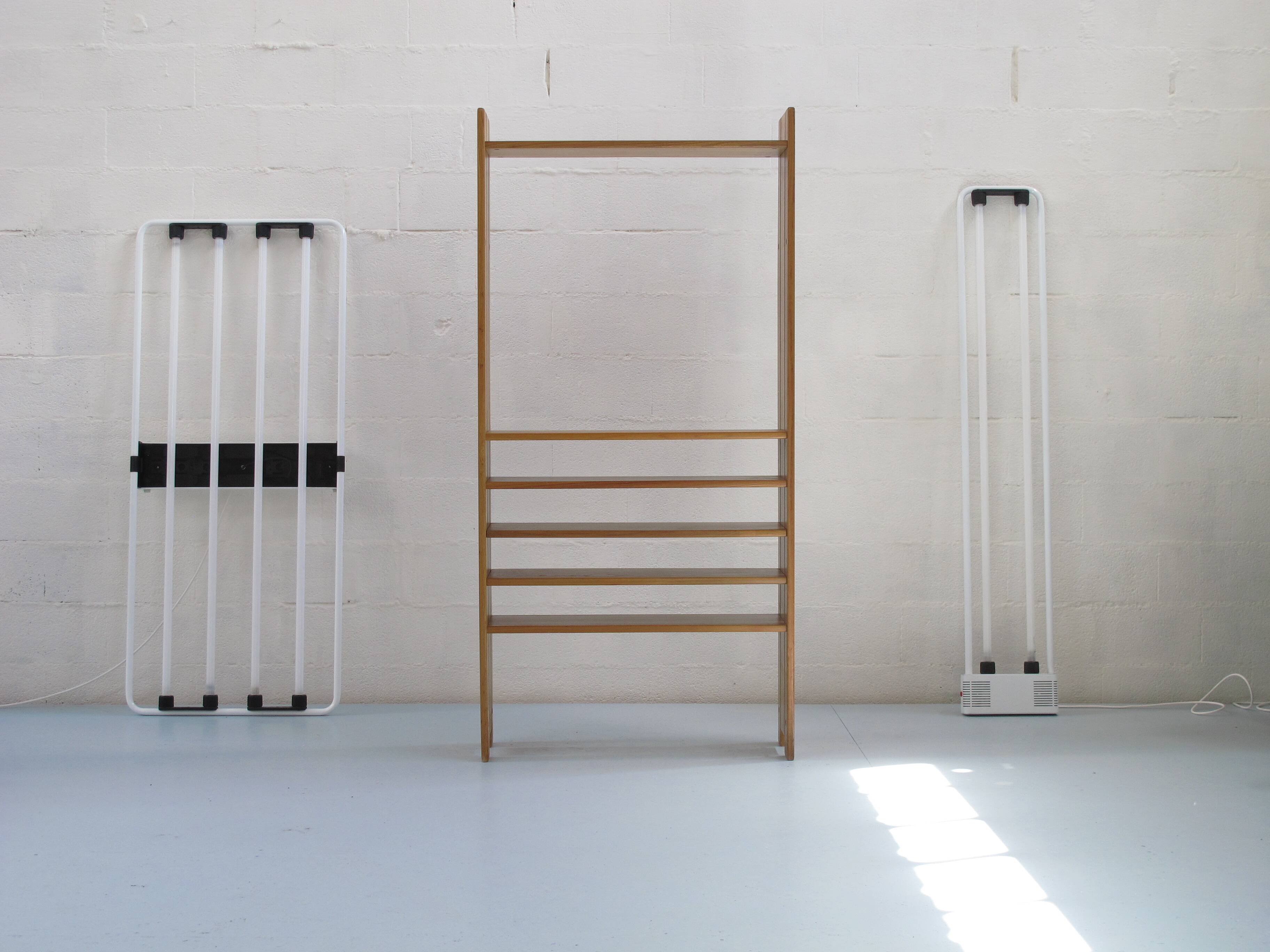 Solid elm shelves produced by the Regain group