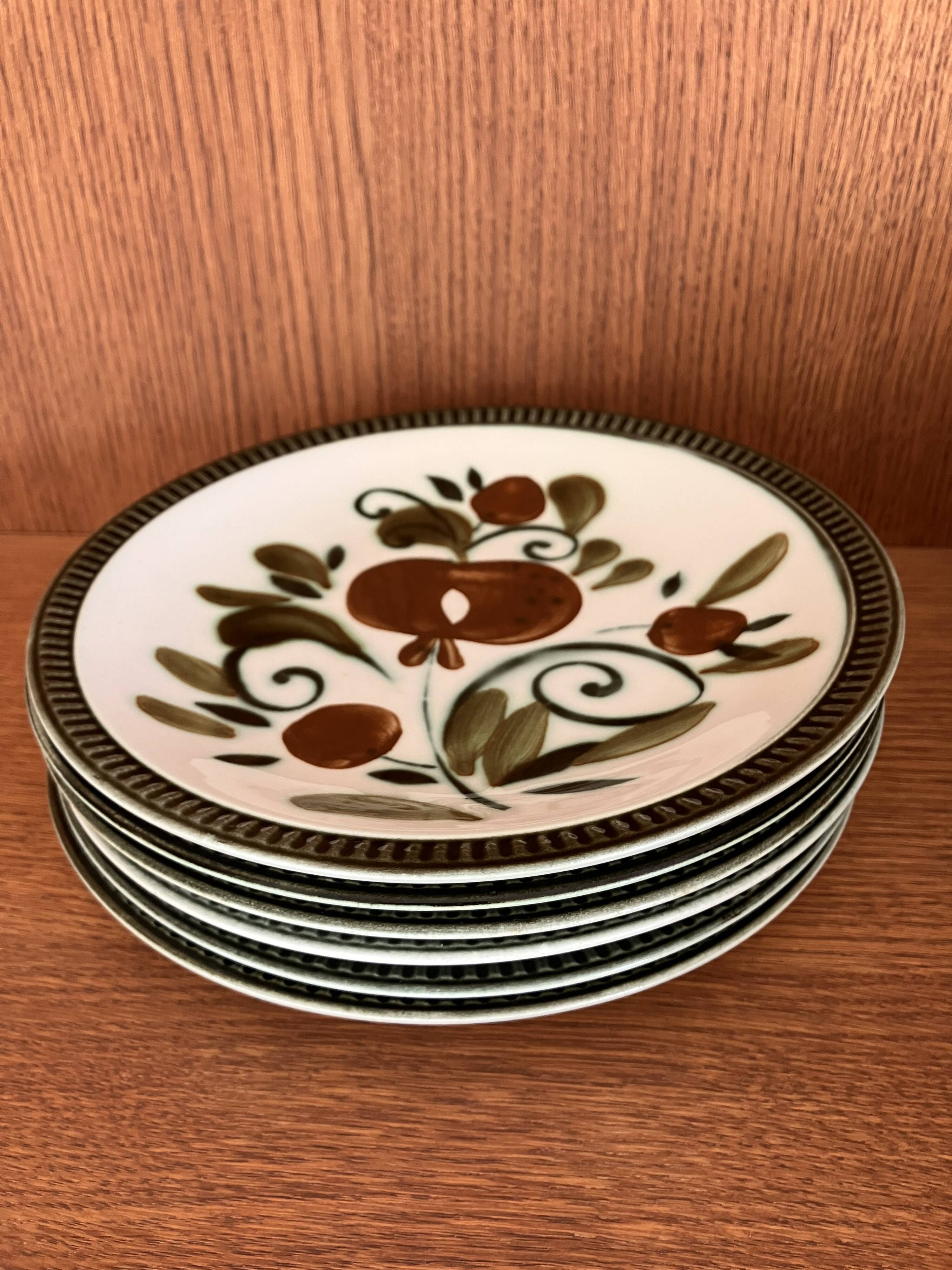 6 flat plates Argenteuil Boch Belgium