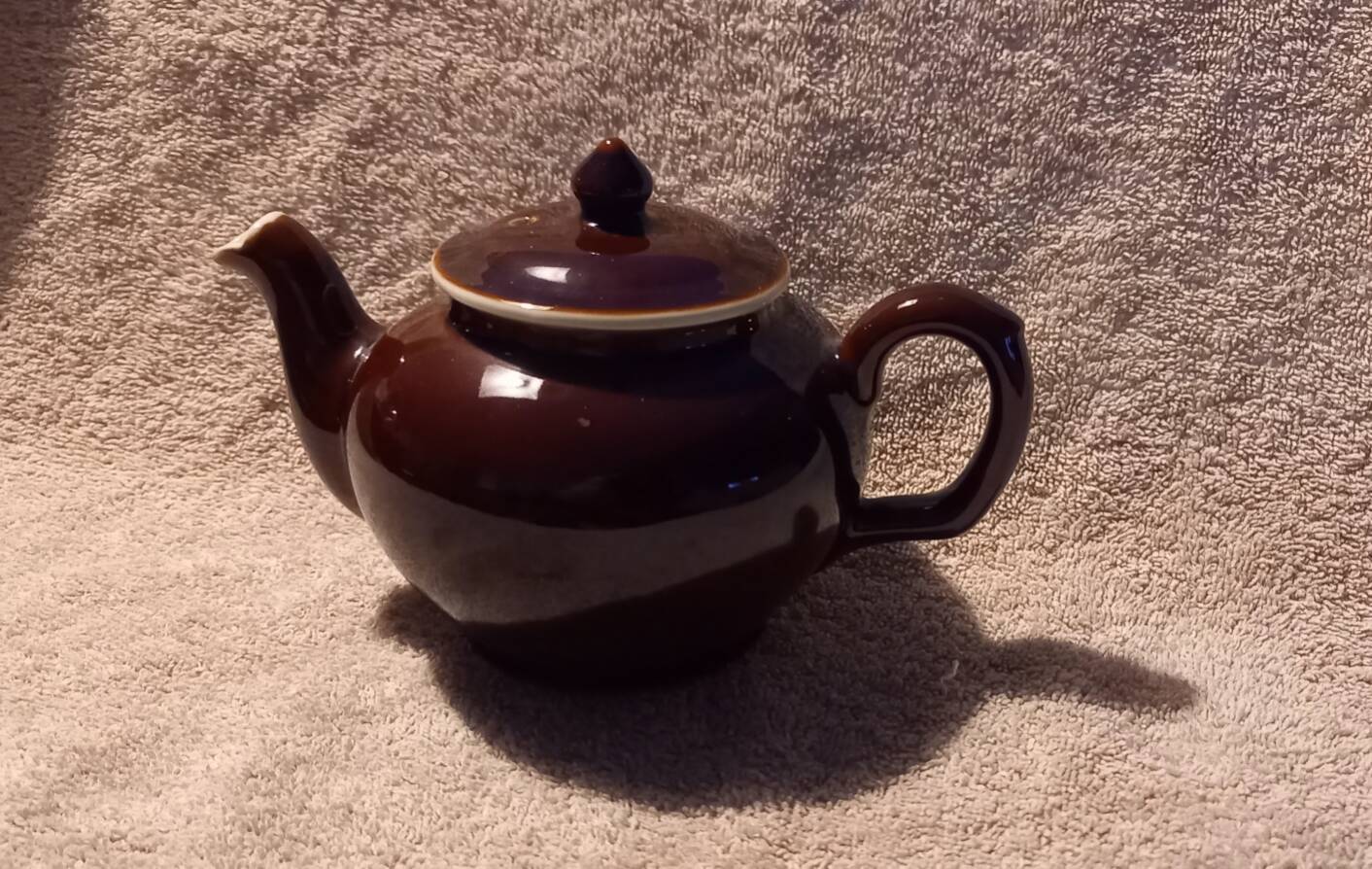 1960s vintage enamelled ceramic teapot