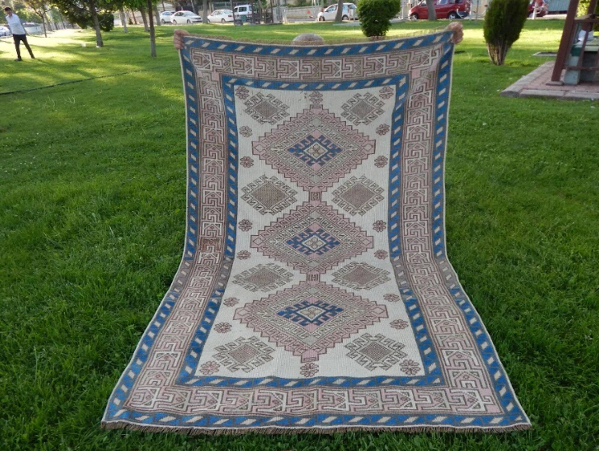 Tapis turc vintage fait main 134x203 cm