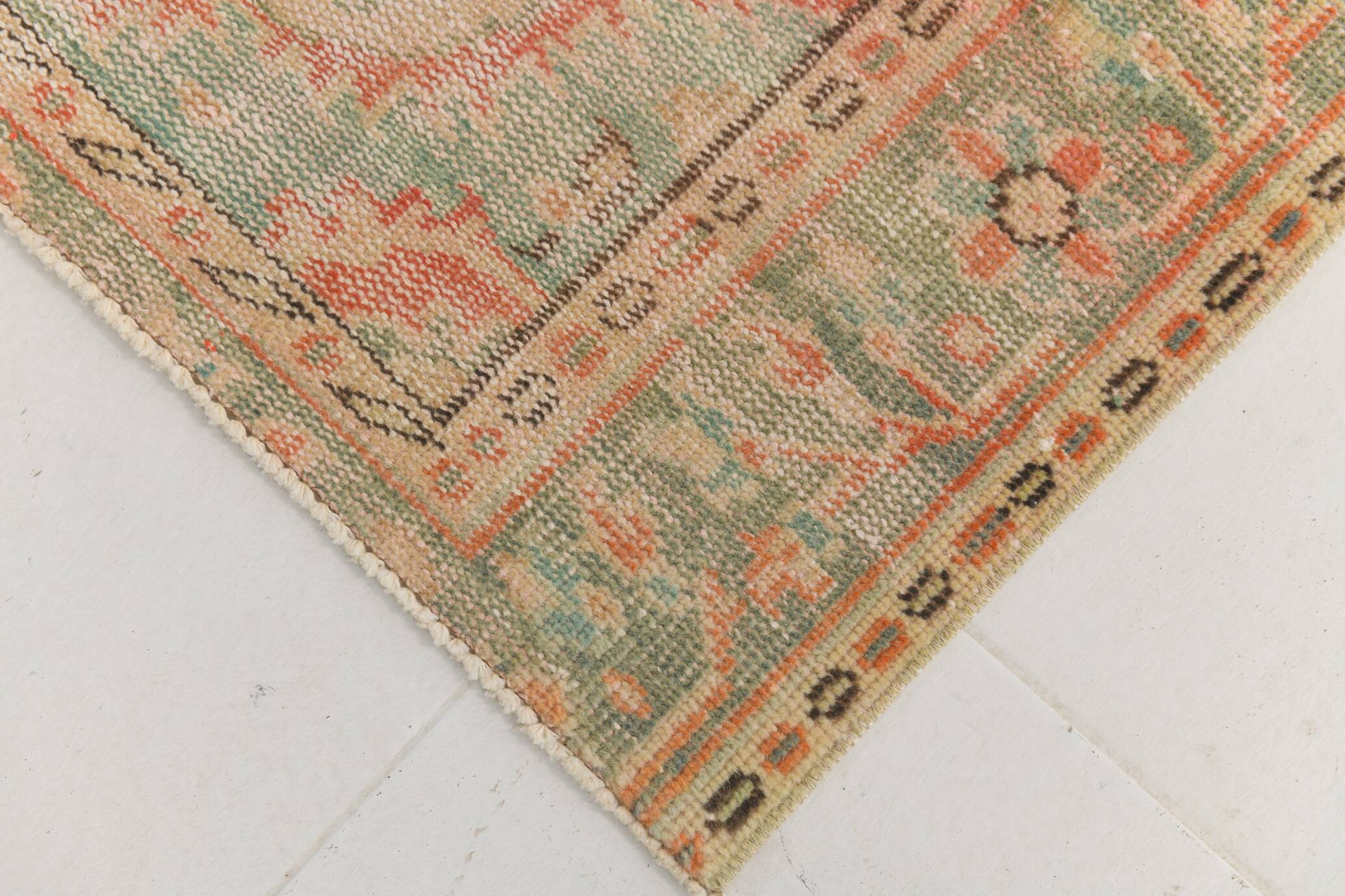 6x8 Soft Samon Living Room Rug, Anatolian Flatweave, 179x254 Cm
