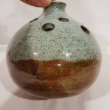 Vase pique-fleurs grès émaillé