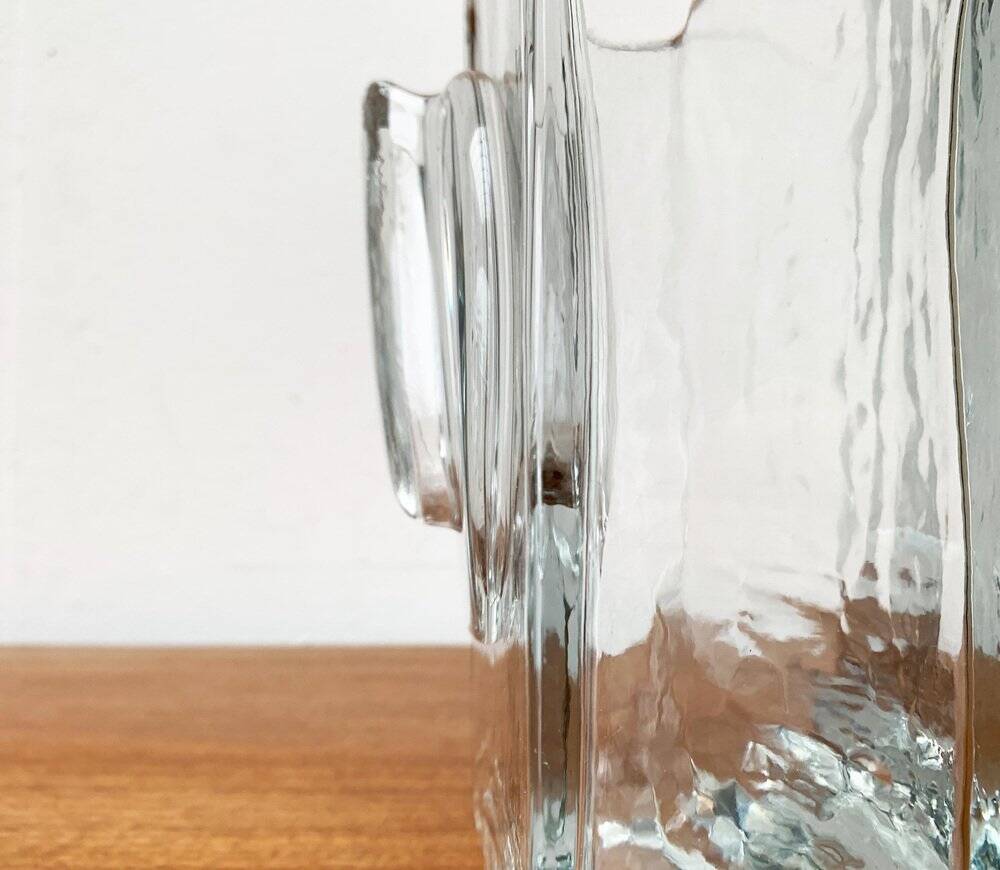 Postmodern glass block vase by Rosenthal, 1980s.