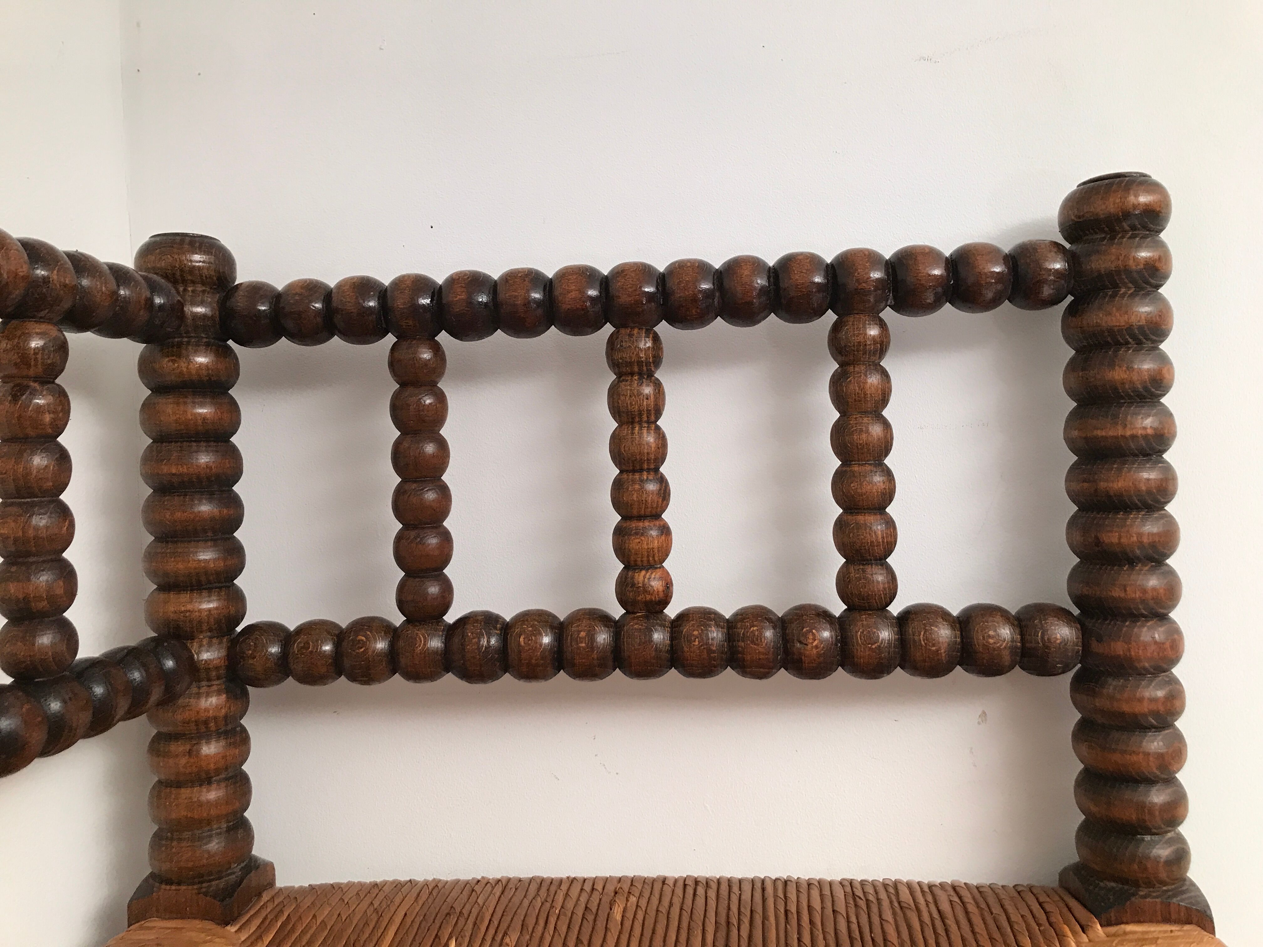 Vintage wooden corner chair turns, 50/60