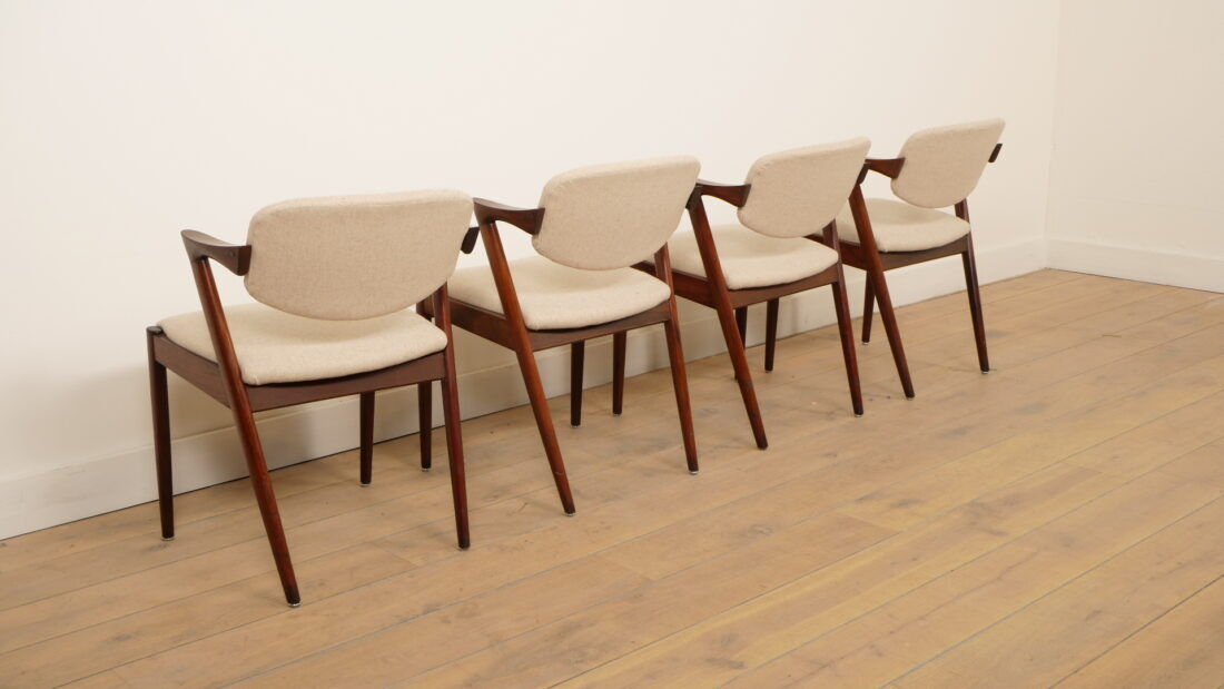 Set of 4 dining chairs | Kai Kristiansen | Z-chair – model 42 | Rosewood