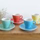 Ensemble de 4 tasses à espresso et soucoupes Cafés Richard