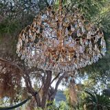 Vintage Italian Crystal Chandelier 8 Lights
