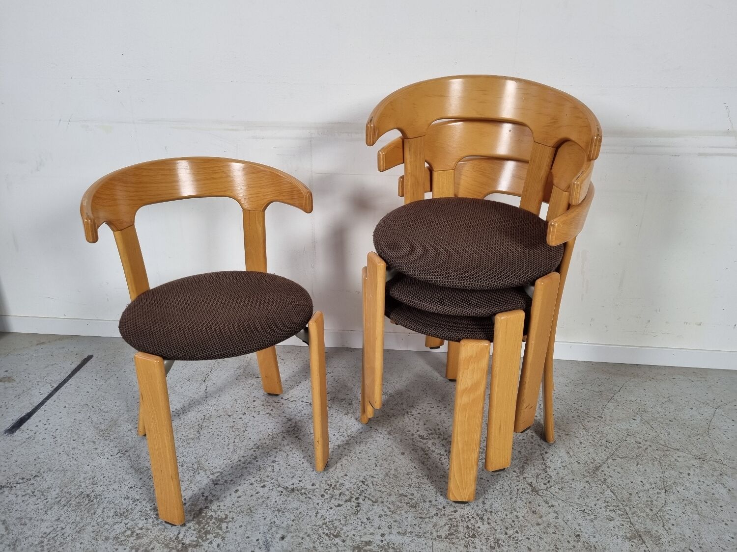 4 Bruno Rey chairs for Kusch&co, 80s
