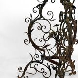 Wrought iron pedestal table and marble top, Venice, Italy, 17th century
