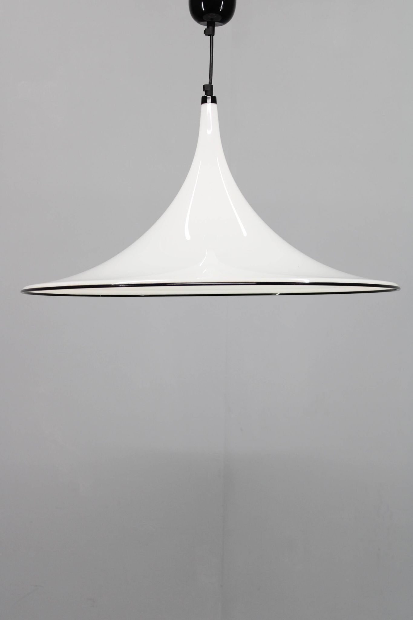 1970s Guzzini "Trumpet" Pendant Lamp by Meblo ,Italy