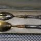 Silver and Vermeil Salad Serving Set, Art Nouveau Period