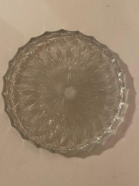 Set of one table mat and two crystal bottle bottoms