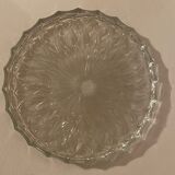 Set of one table mat and two crystal bottle bottoms