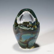 Vase en verre de studio conçu par l'artiste allemand Udo Edelmann, 1988