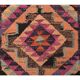 1970s Vintage Turkish Hand-Knotted Wool Cotton Orange Runner Rug 100x322