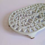 Vintage White Cast Iron Trivet