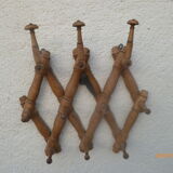 Wooden coat hook imitating bamboo accordion 1900