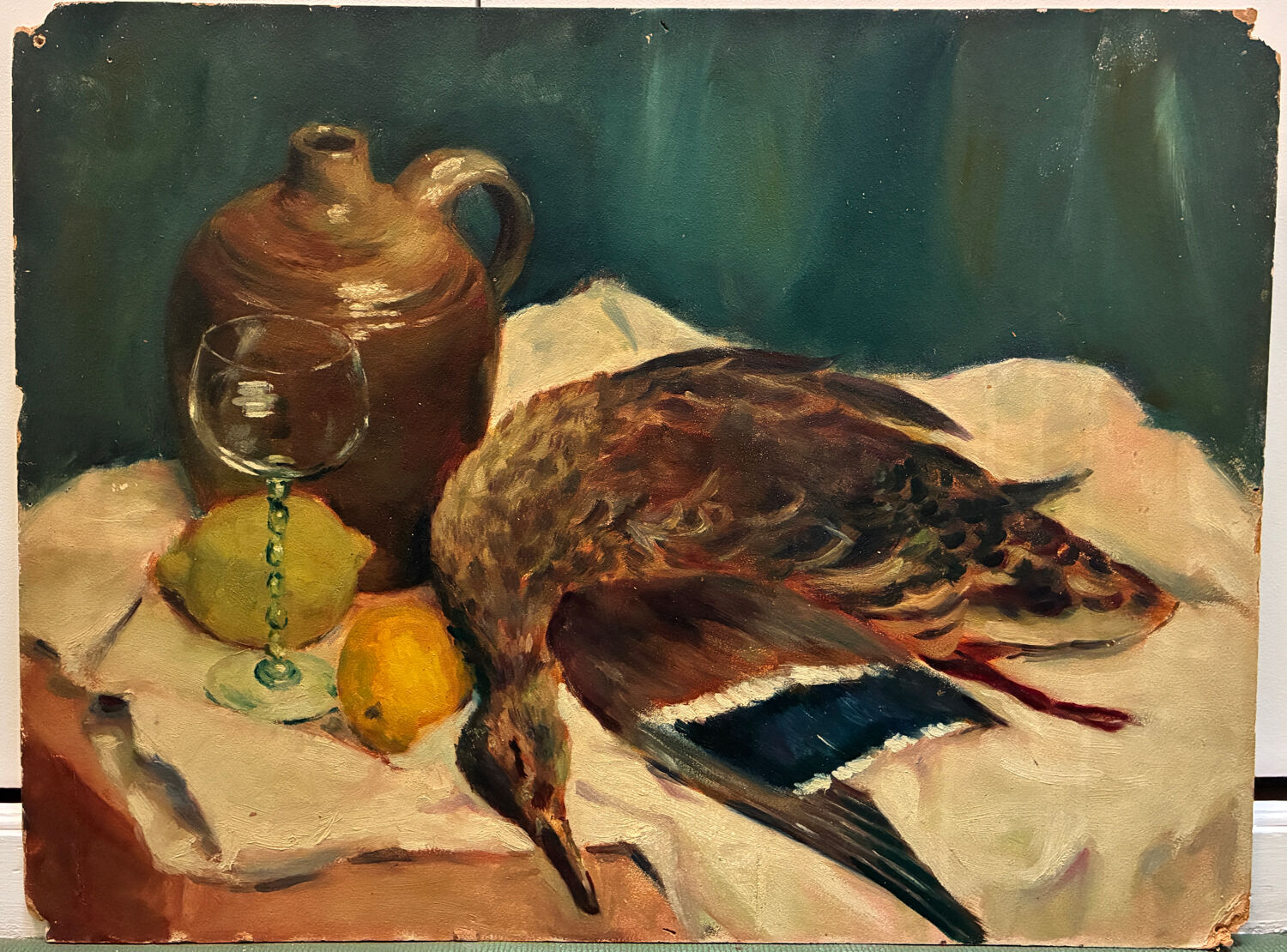 Still life with duck and lemon 20th century