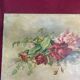 Oil on canvas signed "armful of roses" old