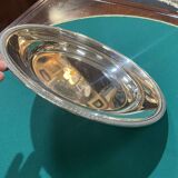 Plateau rond en métal argenté Christofle modèle Malmaison