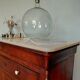 Louis-Philippe XIX walnut commode, twisted columns and marble.