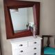 Large square mirror in exotic wood 100x100 cm - Elegant Scandinavian design