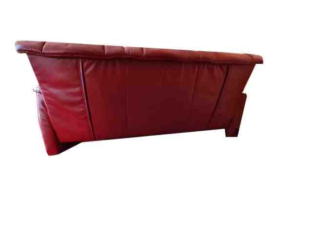 Sofa himmola cuir red with ottoman