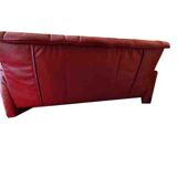 Sofa himmola cuir red with ottoman
