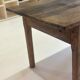 Compact rare rustic vintage solid wood farmhouse dining table.