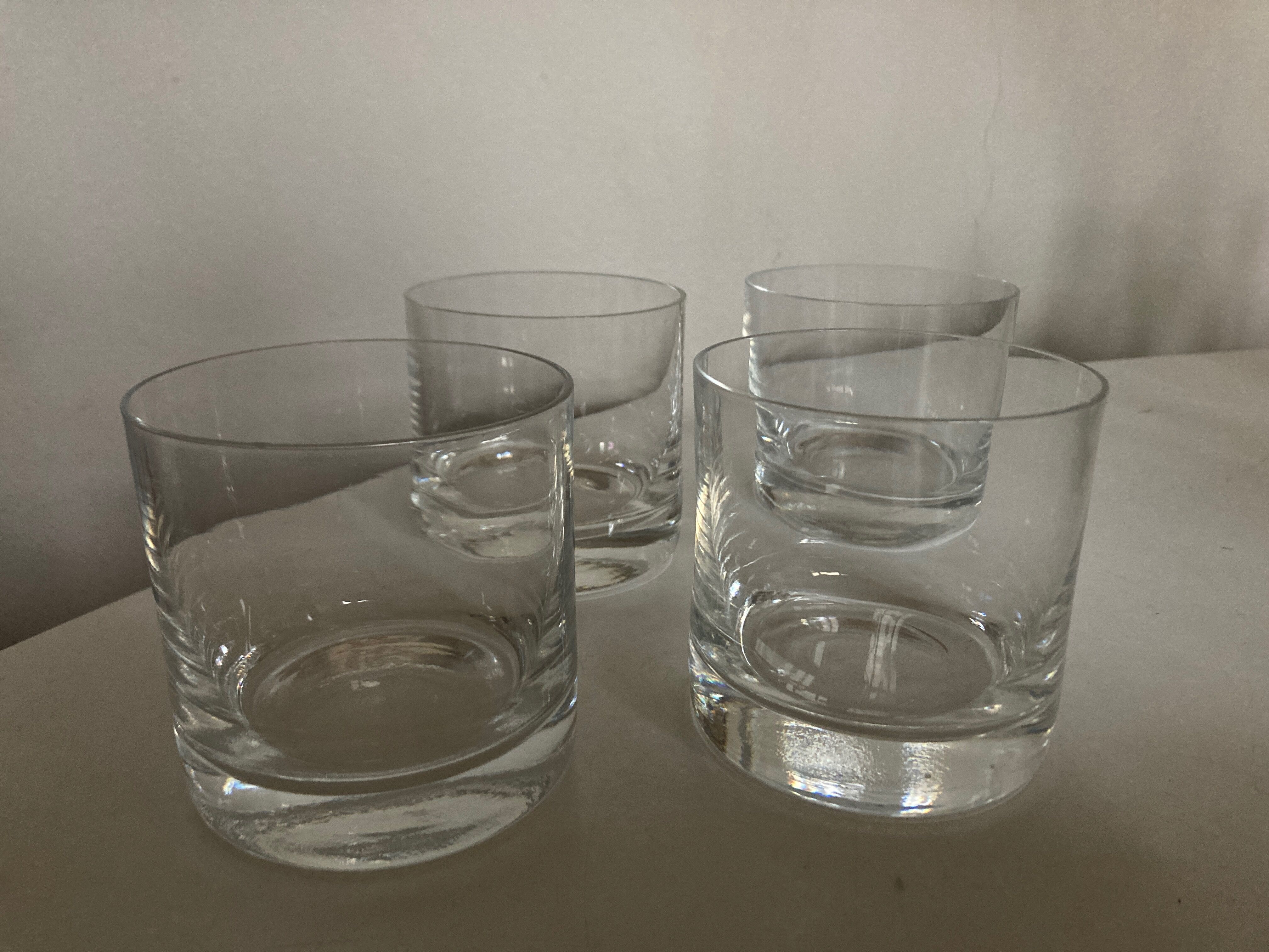 Product BHV Set of 4 smooth solid crystal whisky glasses