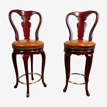 Vintage Art Decó style swivel bar stools