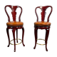 Tabourets de bar pivotants de style Art Decó vintage